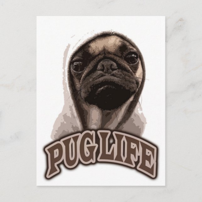 Mops Life Postkarte (Vorderseite)