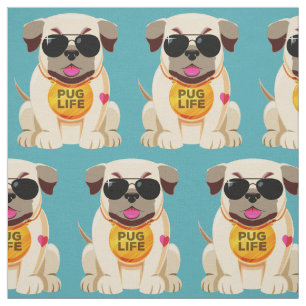 Mops Life Sonderfarbstoff Stoff