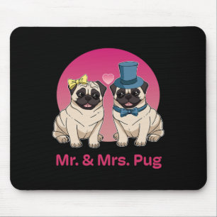 Mops Lover Wedding frisch verheiratete Brautbräuch Mousepad