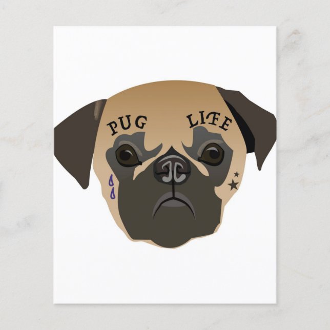 Mops Lovers | Lebensdauer Niedlicher Mops Flyer (Vorne)