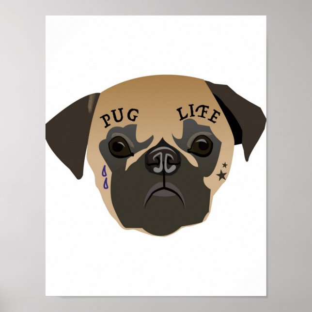 Mops Lovers | Lebensdauer Niedlicher Mops Poster (Vorne)