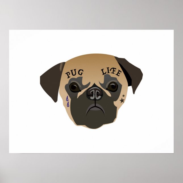 Mops Lovers | Lebensdauer Niedlicher Mops Poster (Vorne)