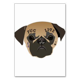 Mops Lovers   Lebensdauer Niedlicher Mops Tischnummer