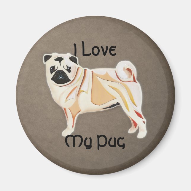 Mops Magnet (Vorne)