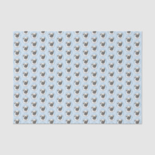 Mops-Malerei - Niedliche Hundekunst Seidenpapier