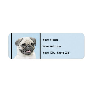 Mops Malerei - Niedliche Original Hunde Kunst