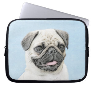 Mops Malerei - Niedliche Original Hunde Kunst Laptopschutzhülle