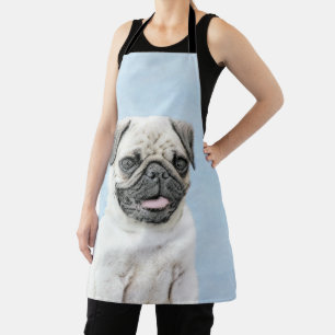 Mops Malerei - Niedliche Original Hunde Kunst Schürze