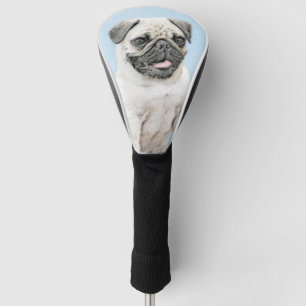 Mops-Malerei - niedliche ursprüngliche Hundekunst Golf Headcover
