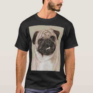 Mops-Malerei T-Shirt