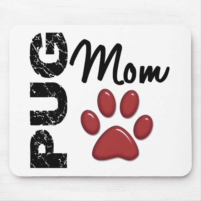 Mops-Mama 2 Mousepad (Vorne)