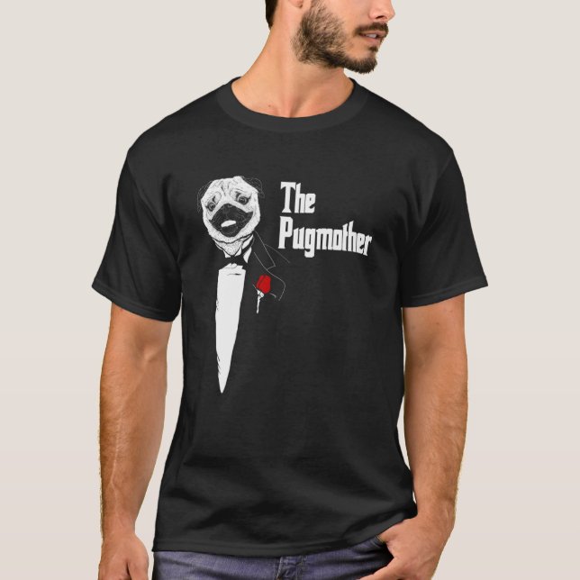 Mops Mama Die Pugmutter Der Hund Mutter Mops Mami T-Shirt (Vorderseite)