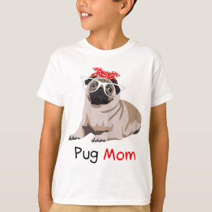 Mops Mama Dog Bandana Pet Lover Geschenk Frauen Mo T-Shirt