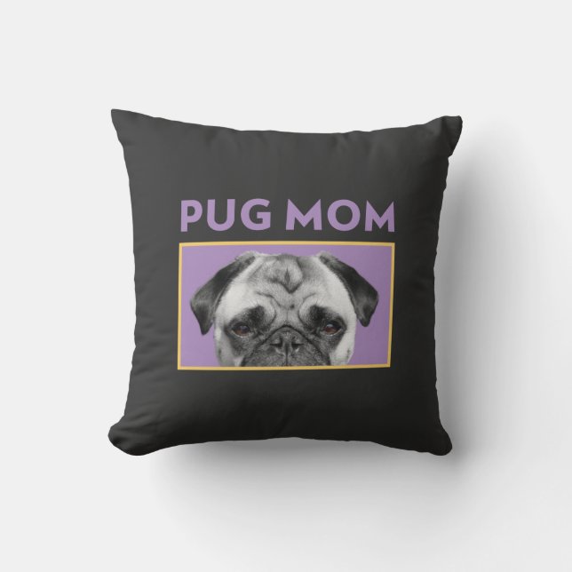 Mops Mama Kissen (Vorderseite)