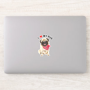 Mops Mama, Mops Papa, niedlicher Mops, Mops Art Aufkleber