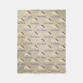 Mops Mama Muster Erdgeschoss Hintergrund Fleecedecke