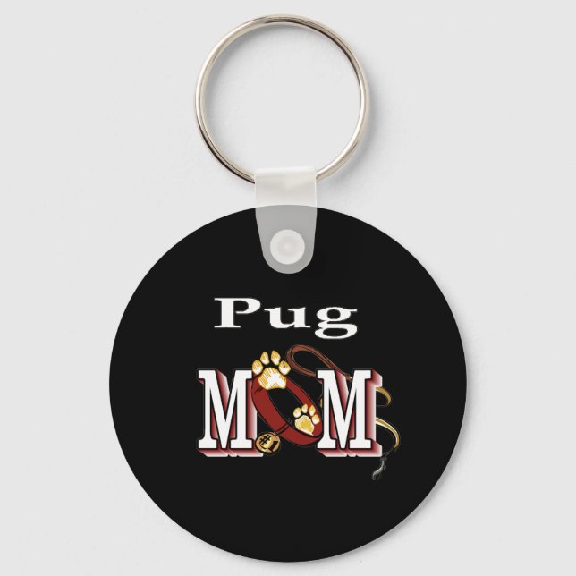 Mops Mama Schlüsselanhänger (Vorderseite)