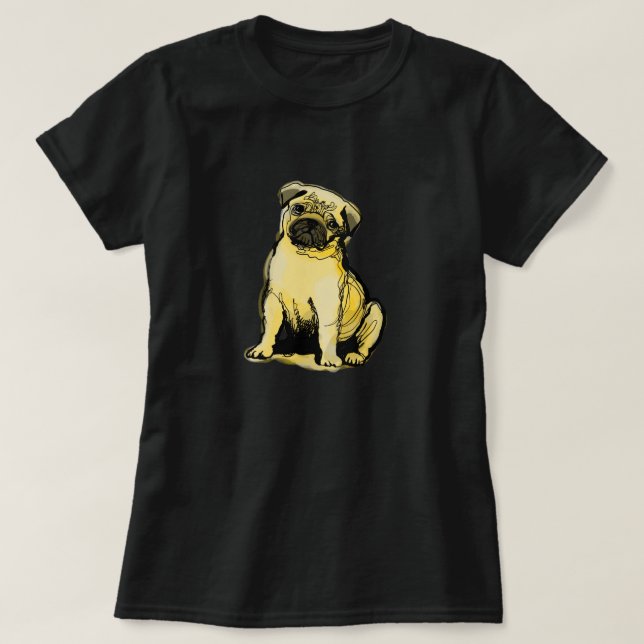 Mops Mama T - Shirt (Design vorne)