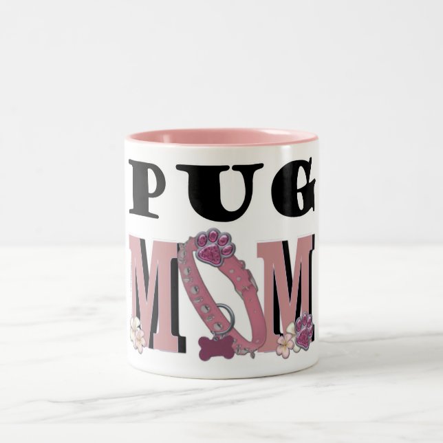 Mops MAMA Zweifarbige Tasse (Mittel)