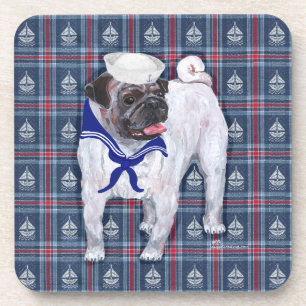 Mops-Matrose Untersetzer