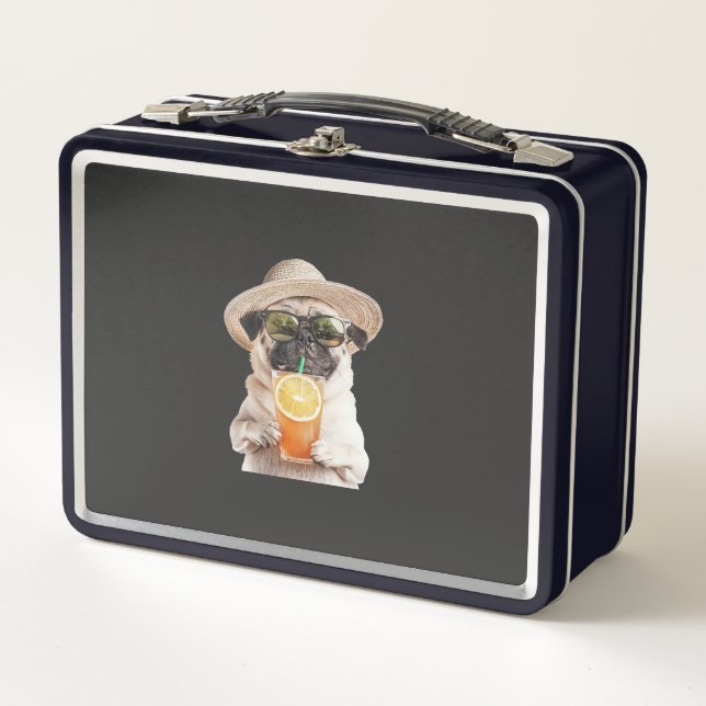 Mops     metall brotdose (Vorderseite)