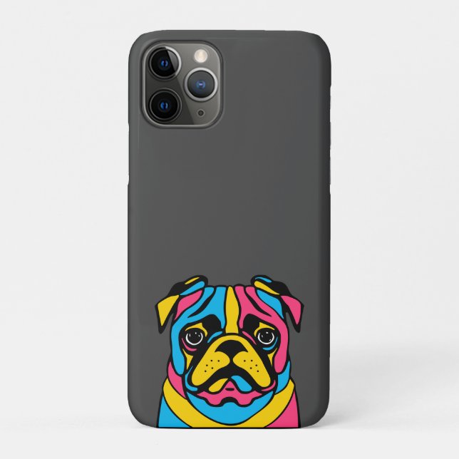 Mops mit 3 Tönen Case-Mate iPhone Hülle (Rückseite)