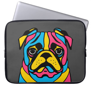Mops mit 3 Tönen Laptopschutzhülle
