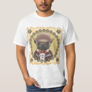 Mops mit Brille T-Shirt