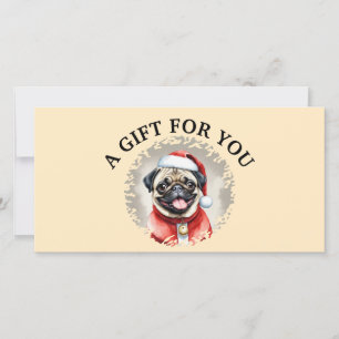 Mops mit Santa Claus Outfit - Weihnachten 1