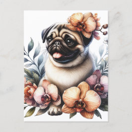 Mops mit Zweigstelle Orchid, Postüberquerung Postkarte