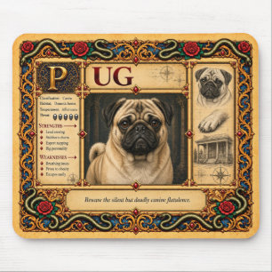 Mops, mittelalterliche Bestiarien-Kunst Mousepad