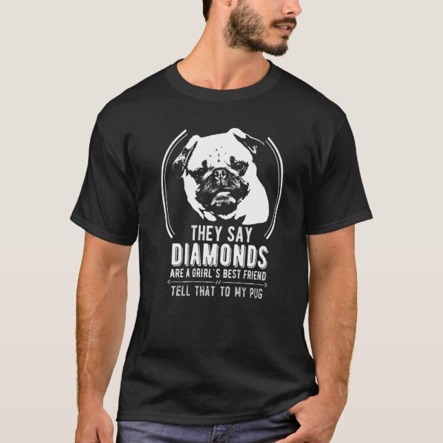 Mops Mops Carlin Dog Rasse 8 T-Shirt (Vorderseite)