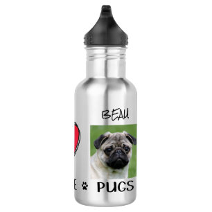 Mops Möpse Hunde Liebhaber Edelstahlflasche