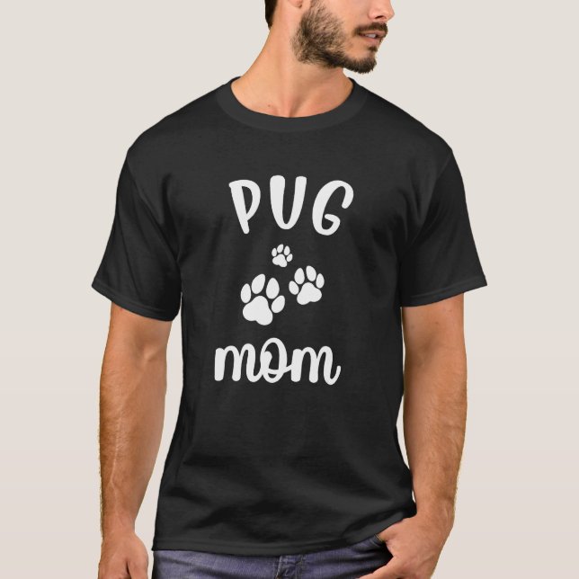 Mops-Mutter Süßer Hund T-Shirt (Vorderseite)