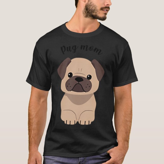 Mops-Mutter T-Shirt (Vorderseite)