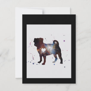 Mops Nebula Mops Hund Lover Nebula Lover Gift Dankeskarte