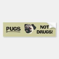 Mops nicht Drogen Autoaufkleber