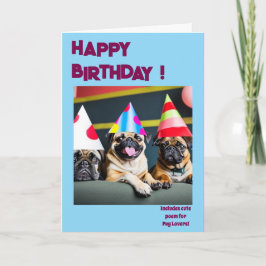 MOPS niedlich vom Hund lustig Karte