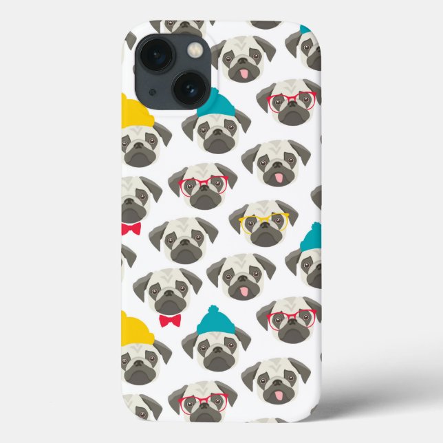Mops - niedlicher Hund zu Weihnachten Case-Mate iPhone Hülle (Rückseite)