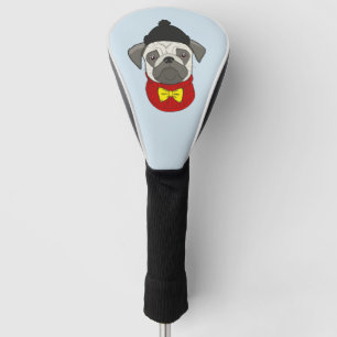 Mops - niedlicher Hund zu Weihnachten Golf Headcover