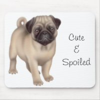 Mops niedliches u. verdorbenes Mousepad
