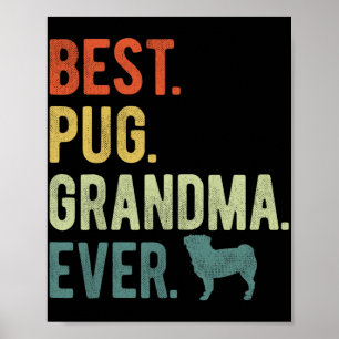 Mops Oma Ever Dog liebt Muttertag Poster