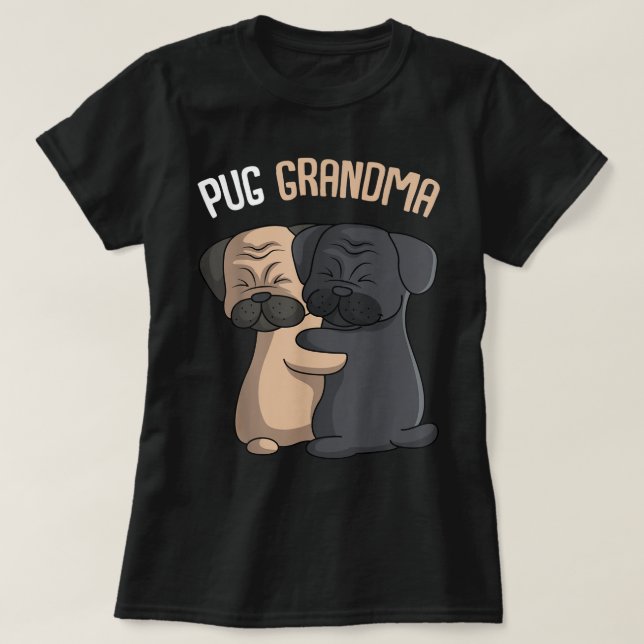 Mops Oma Hund Mama Lover Owner Women T-Shirt (Design vorne)