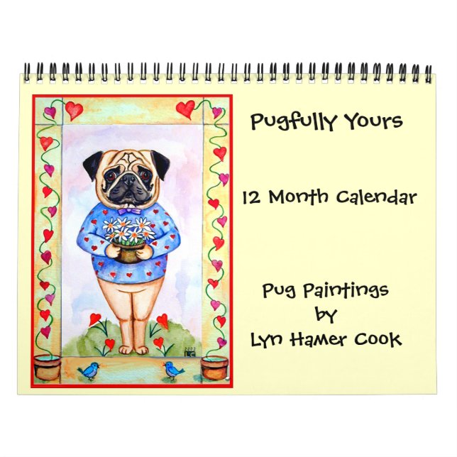 Mops Original Kunstkalender Kalender (Titelbild)
