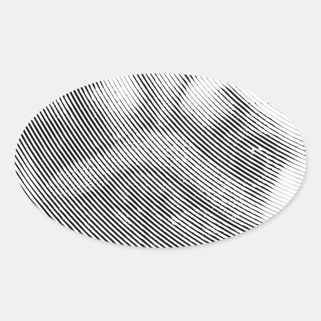 Mops Ovaler Aufkleber (Vorderseite)