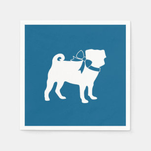 Mops Party Blue Theme Celebration Serviette