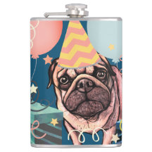 Mops Party Celebration Balloons Dog Foto Confetti