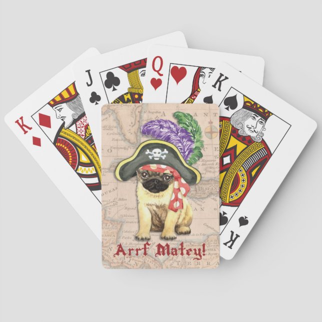 Mops Pirate Spielkarten (Rückseite)