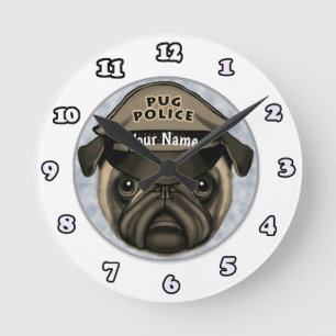Mops Polizei Uhr