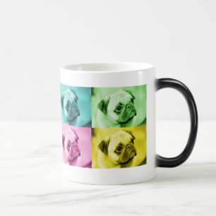 Mops "pop art" Verwandlungstasse